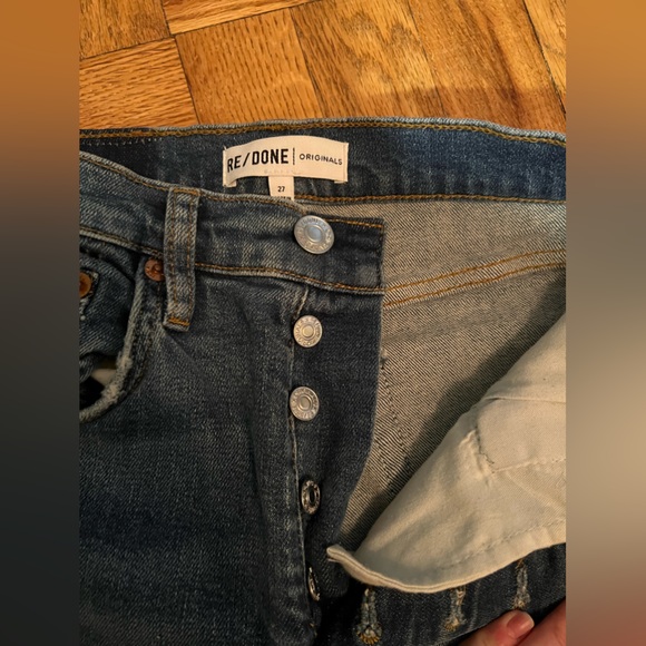 Re/Done High Rise Straight Jeans in Blue Wash - Size 27 / Very Good Condition! - Picture 6 of 6